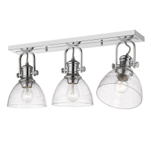 Golden 3118-3SF CH-SD - Yep by Golden Lighting Hines 3-light Semi-Flush Mount in Chrome